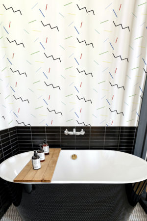 Papier peint N07 - memphis Multicolore moderne salle de bain