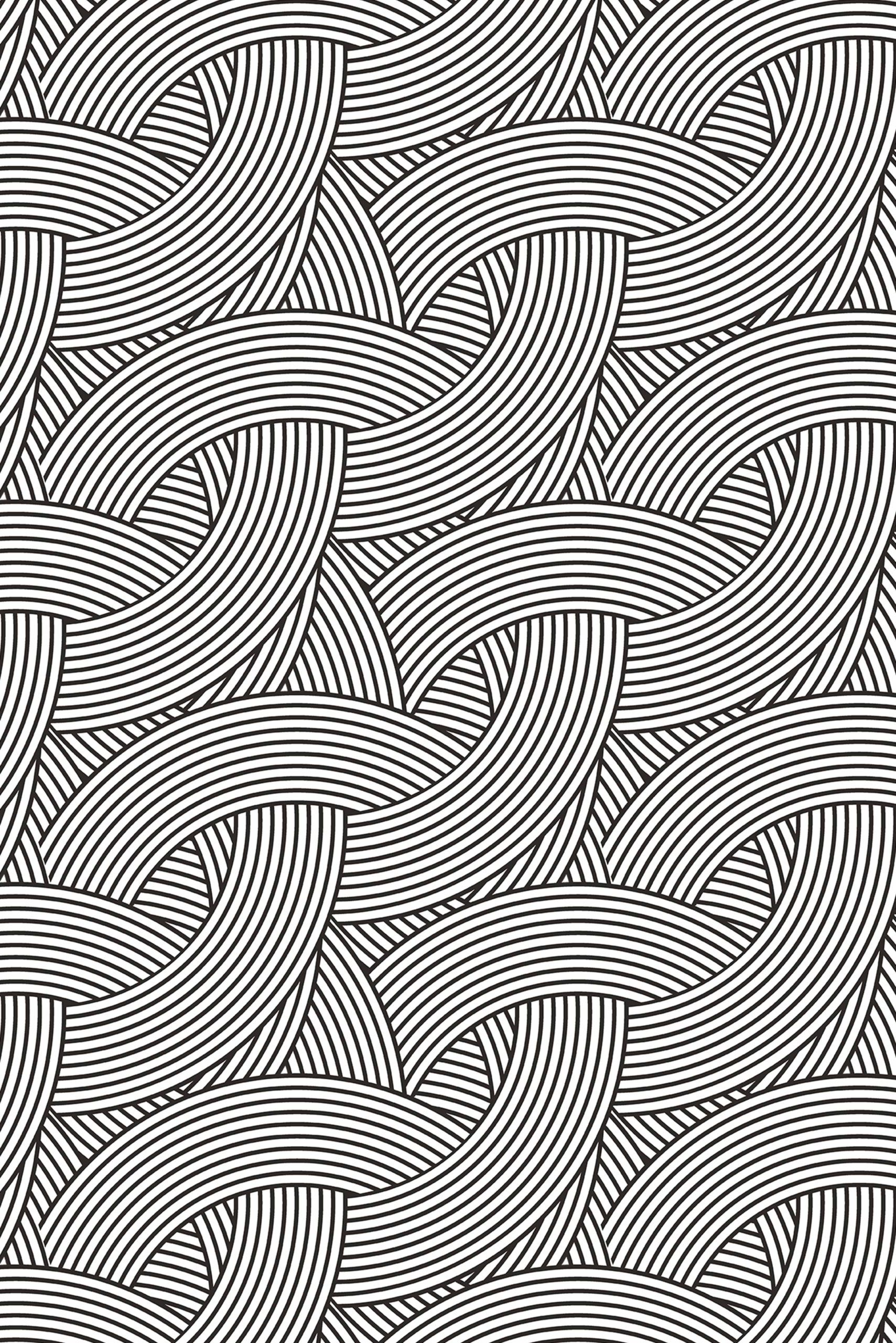 papier peint n45 lignes modernes noir et blanc