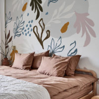 Wallpaper n°51 Round Leaf Colorful Seaweed Bedroom