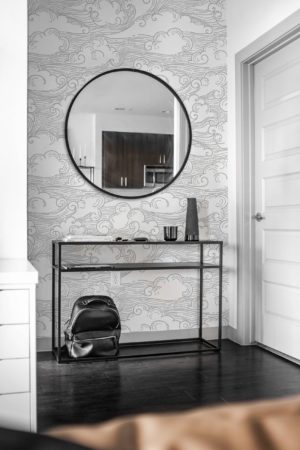 N70 papier peint nuages gris entree