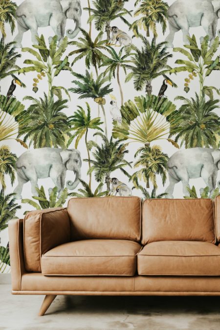 papier peint n°93 animaux de le jungle