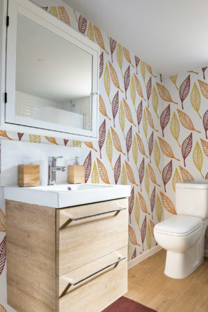 papier peint n72 feuilles graphiques colorées pop salle de bain