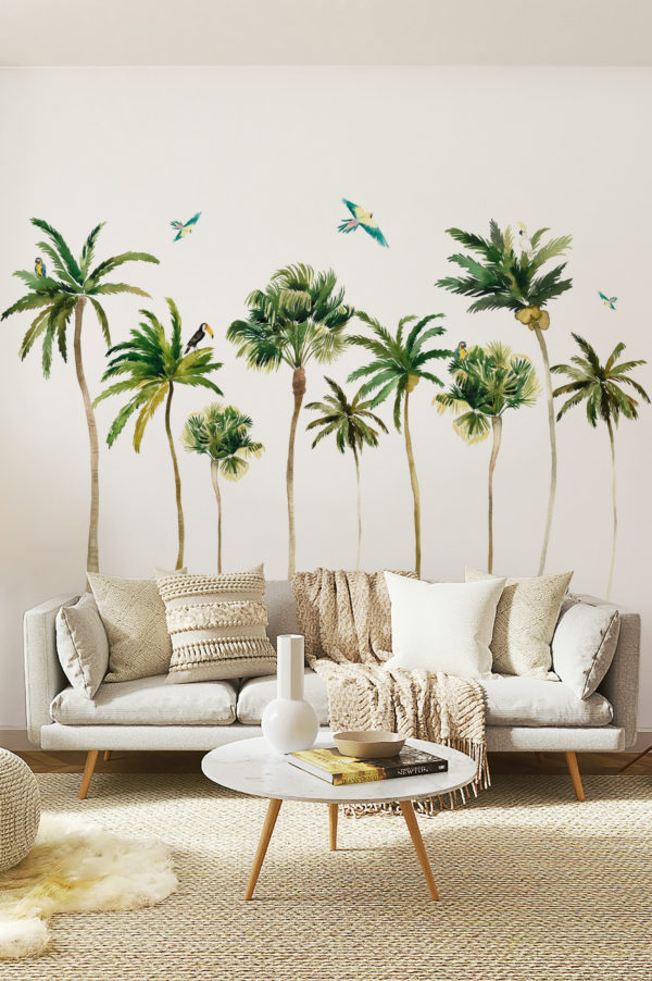 papier peint forêt de palmier
