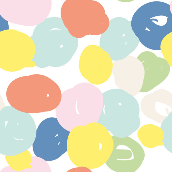 Papier peint motif N103 bulles multicolore pop