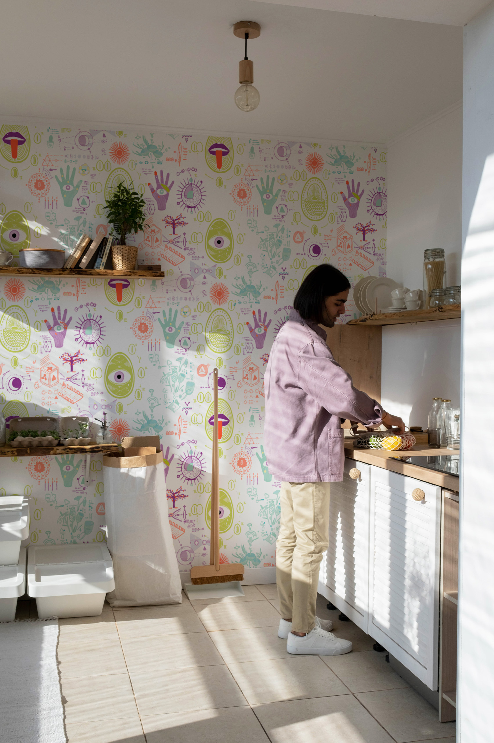 Wellpapers - N 105 papier peint coloré, dessin, psychédélique