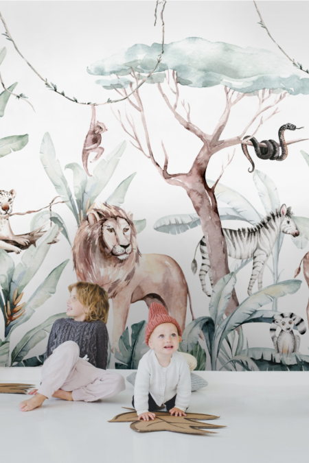 n121 savane aquarelle chambre enfant