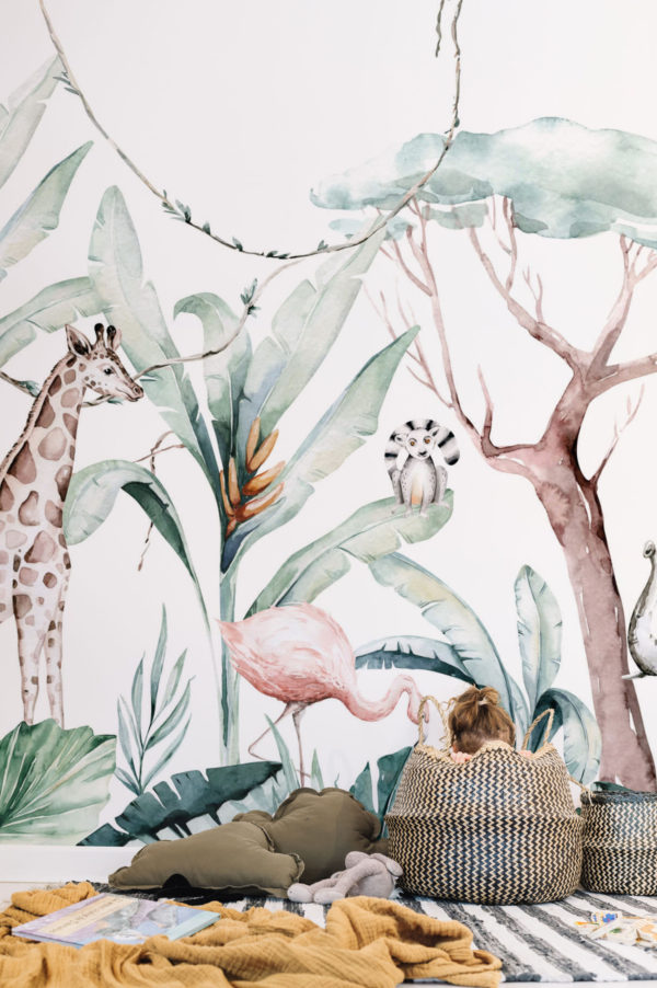 Papier peint jungle tropicale pour enfant Wellpapers