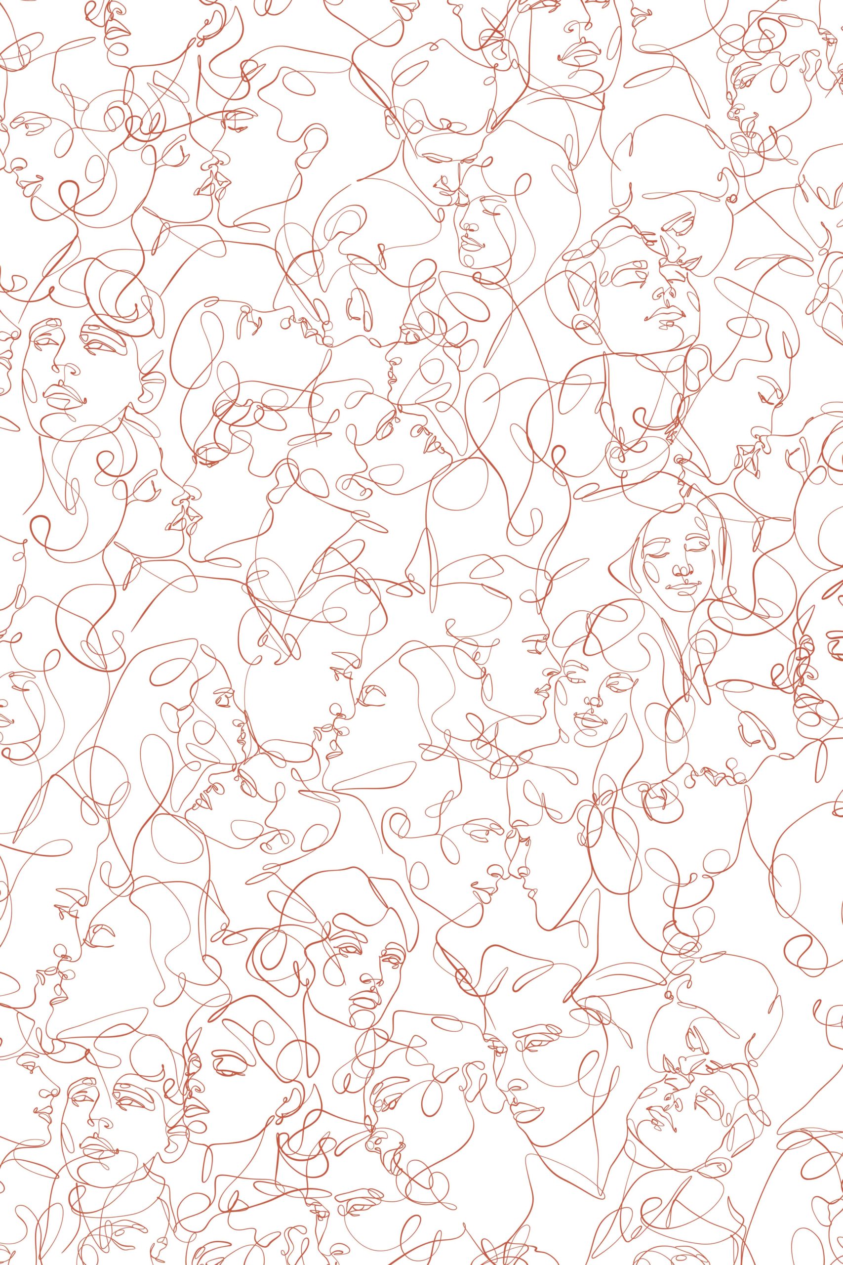 papier peint couple terracotta