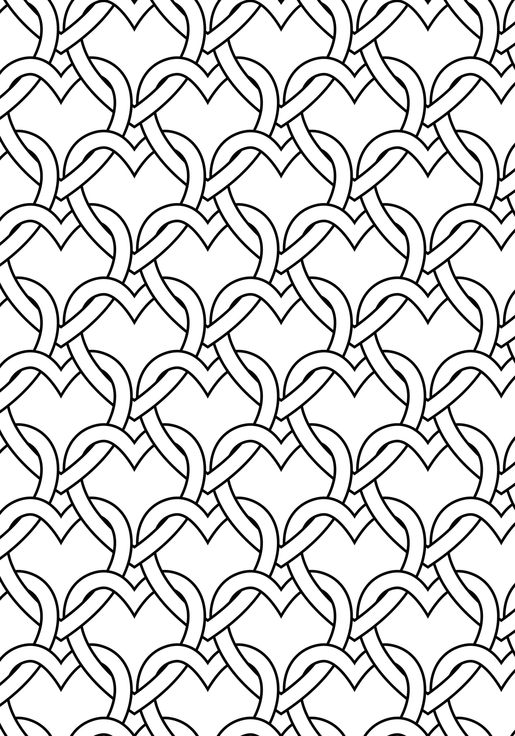 papier peint coeurs enchaines