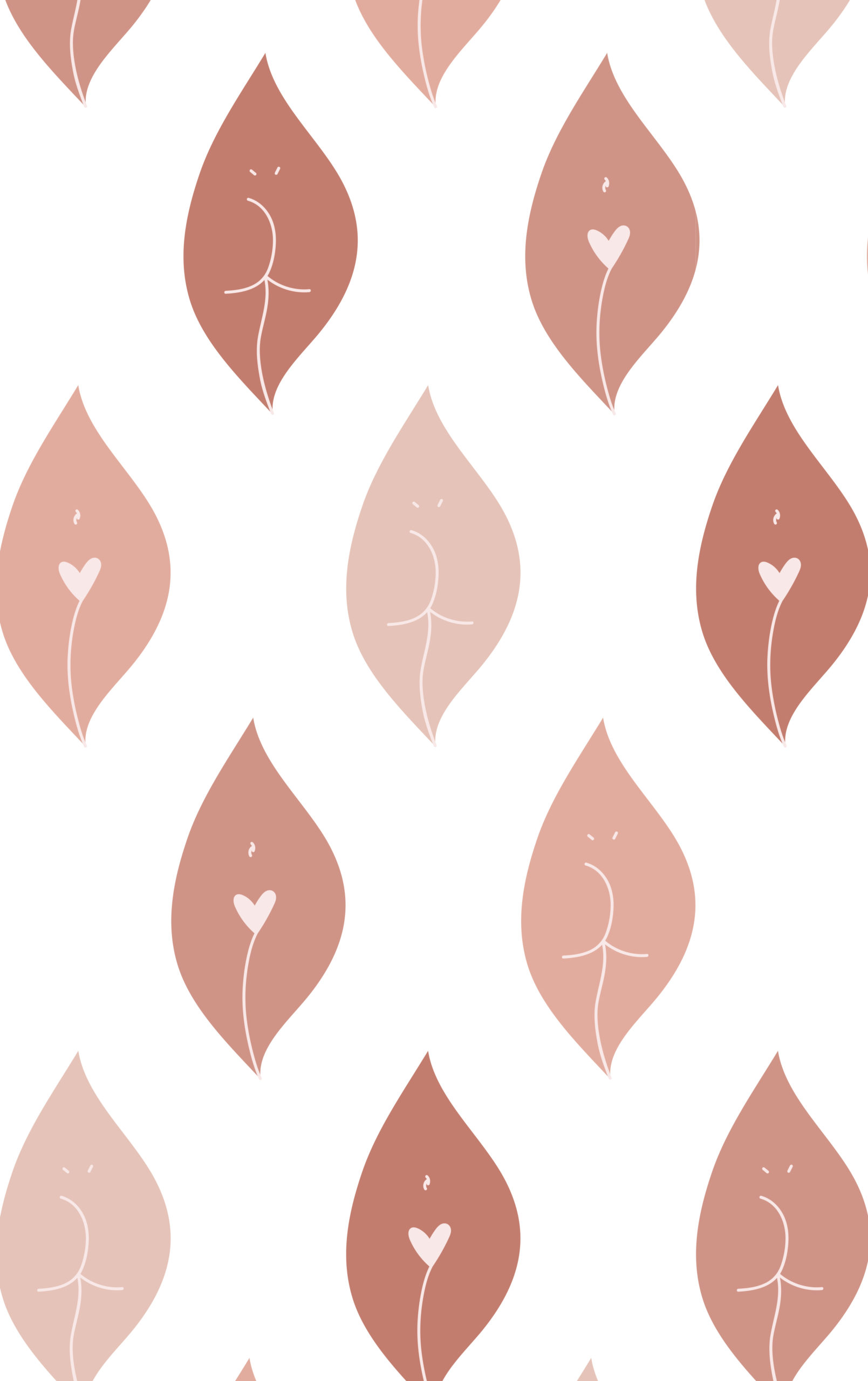 Papier peint n159 féminité terracotta Papier peint n159 féminité terracotta