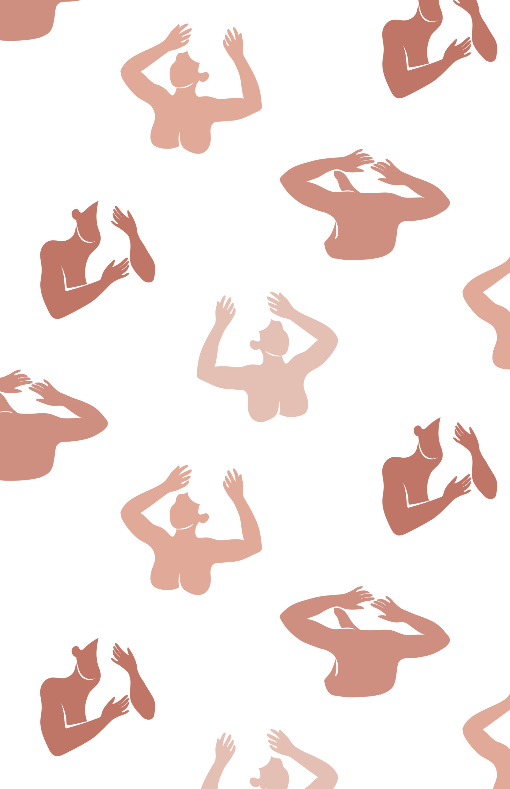 n161_M Papier peint silhouette féminine chevelure