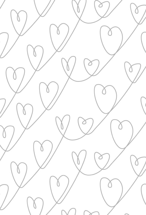Papier peint dessin minimaliste coeur