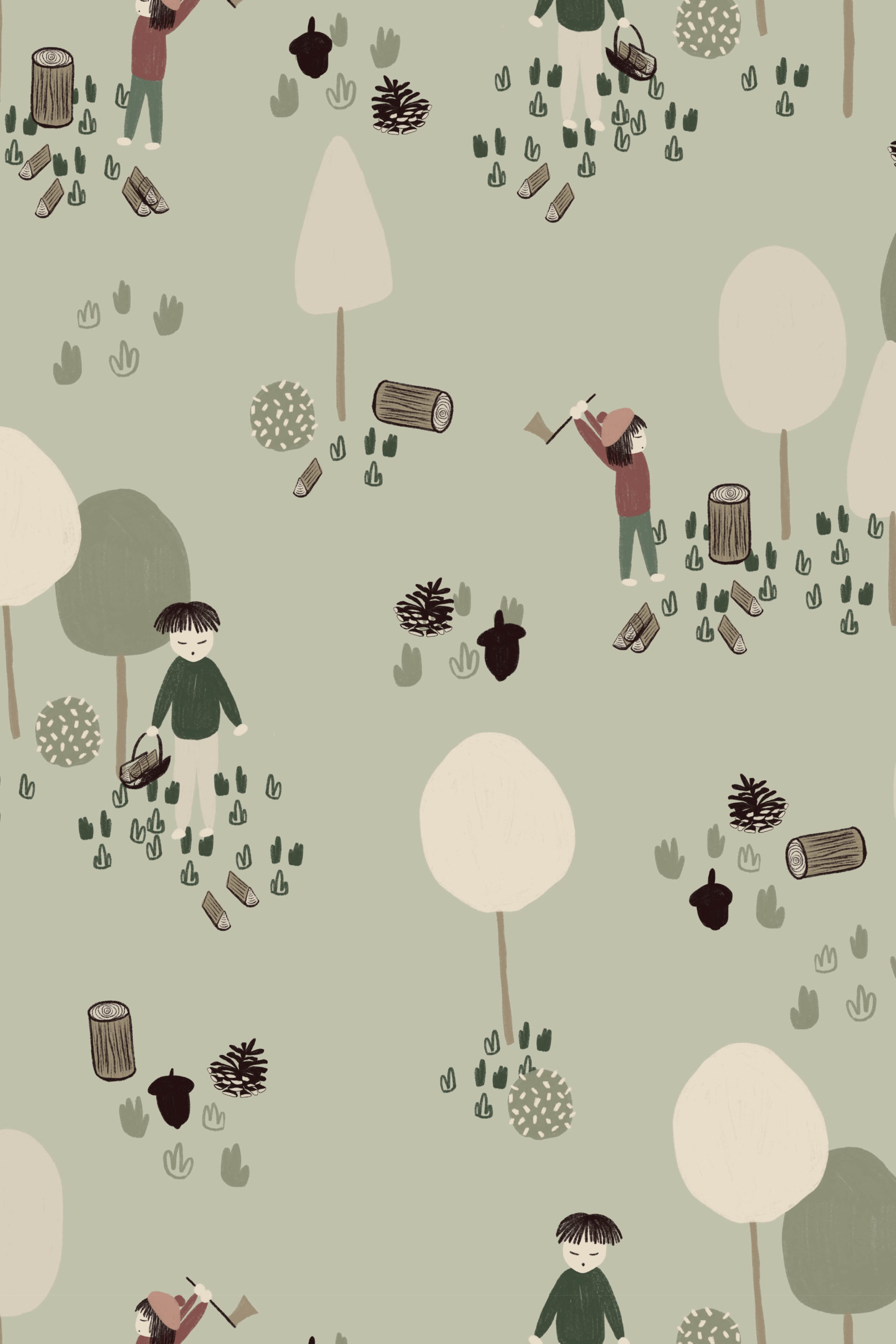 papier peint n°169 balade en forêt