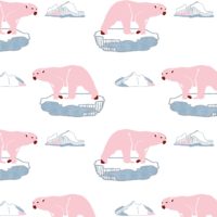 Papier peint Ours rose pop