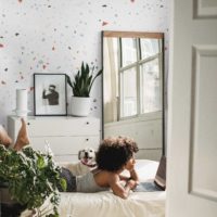 N174 terrazzo pop coloré multicolore chambre