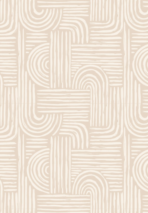 papier peint n175 géométrique zen minimaliste beige motif