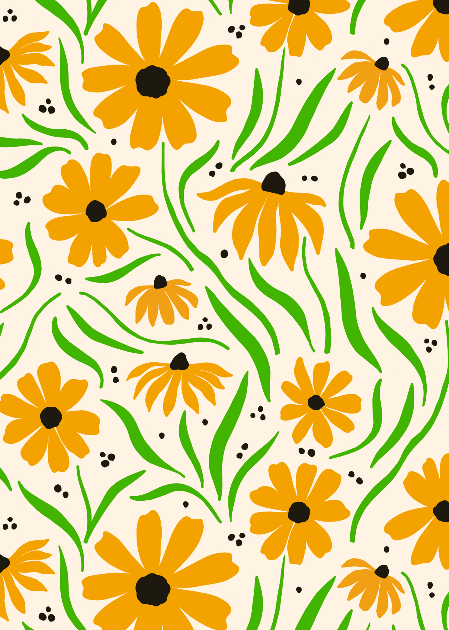 Suzanne Orange Flower Plant Wallpaper
