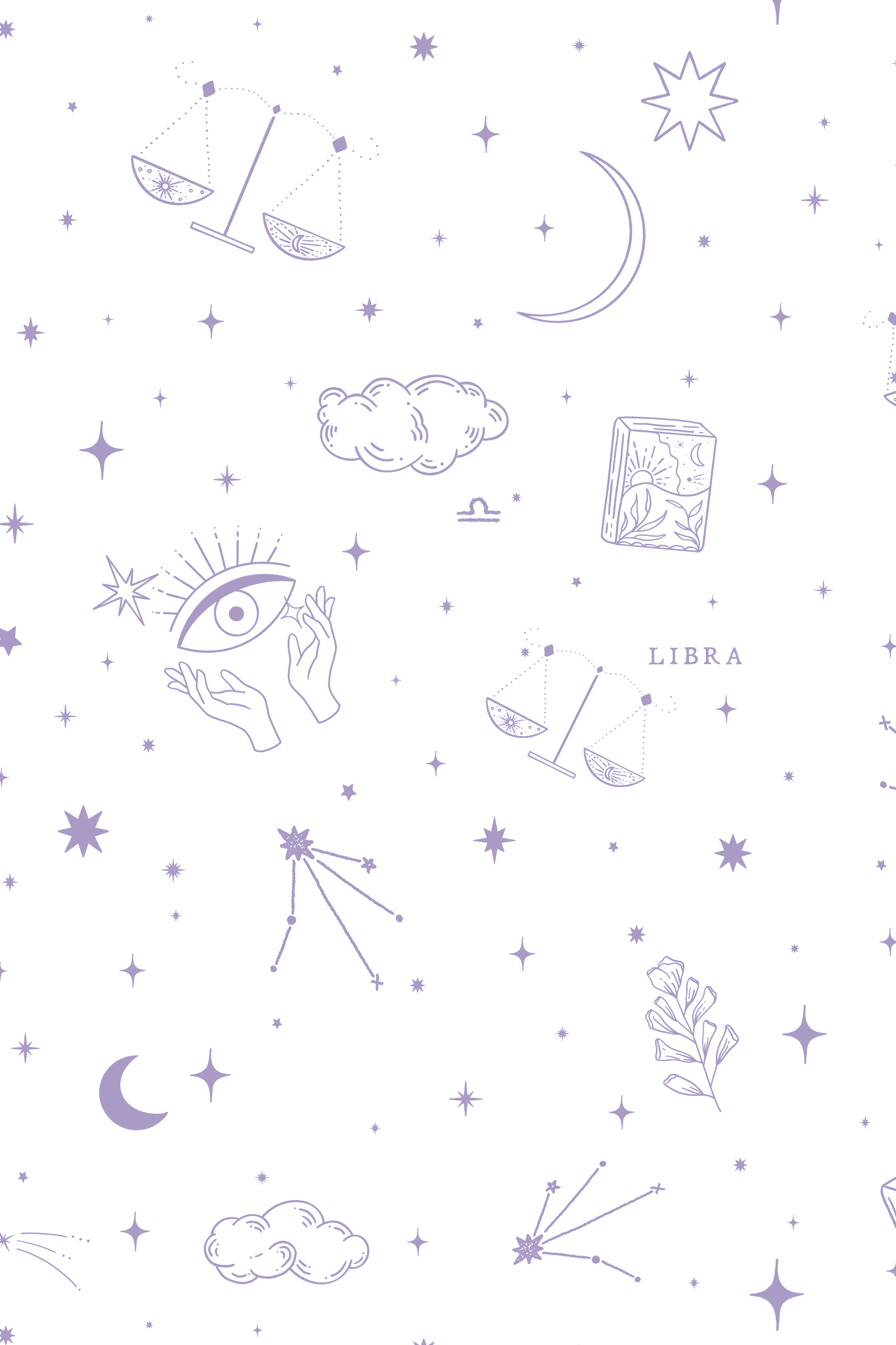 Papier peint N190 signe astrologique balance violet motif Papier peint N190 signe astrologique balance violet motif