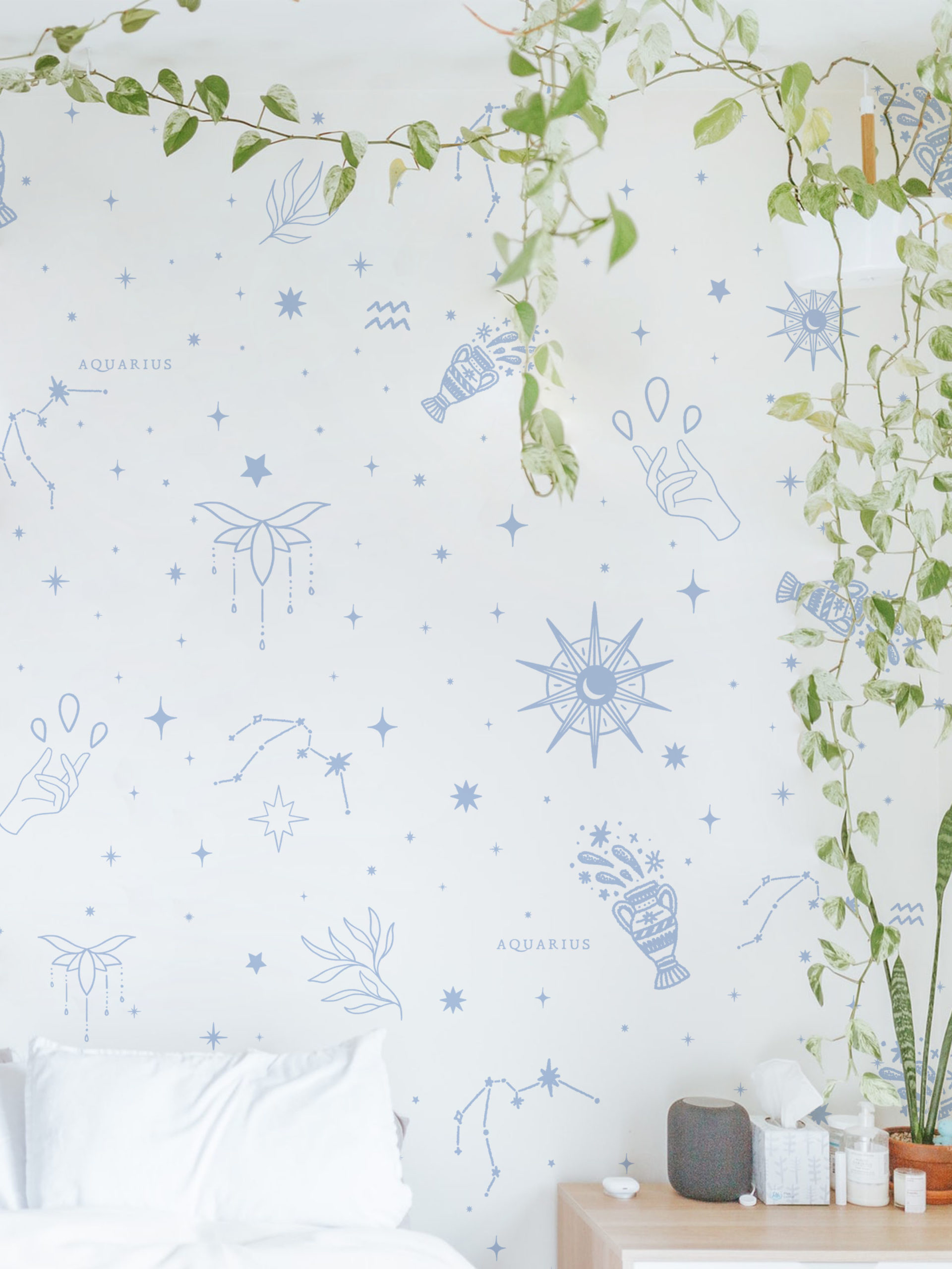 n193-1 papier peint signe astro verseau