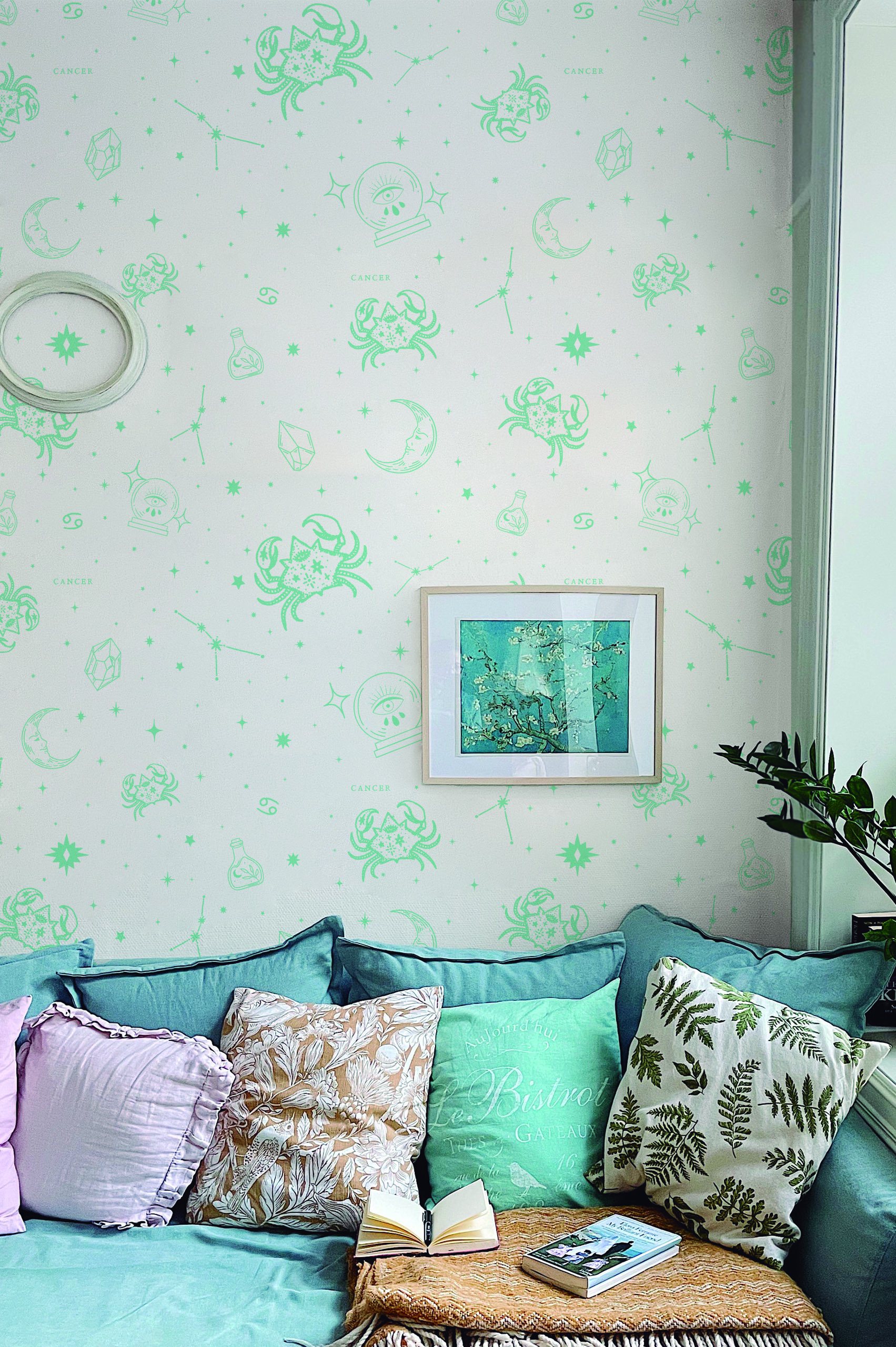 n194-2 papier peint signe astro cancer