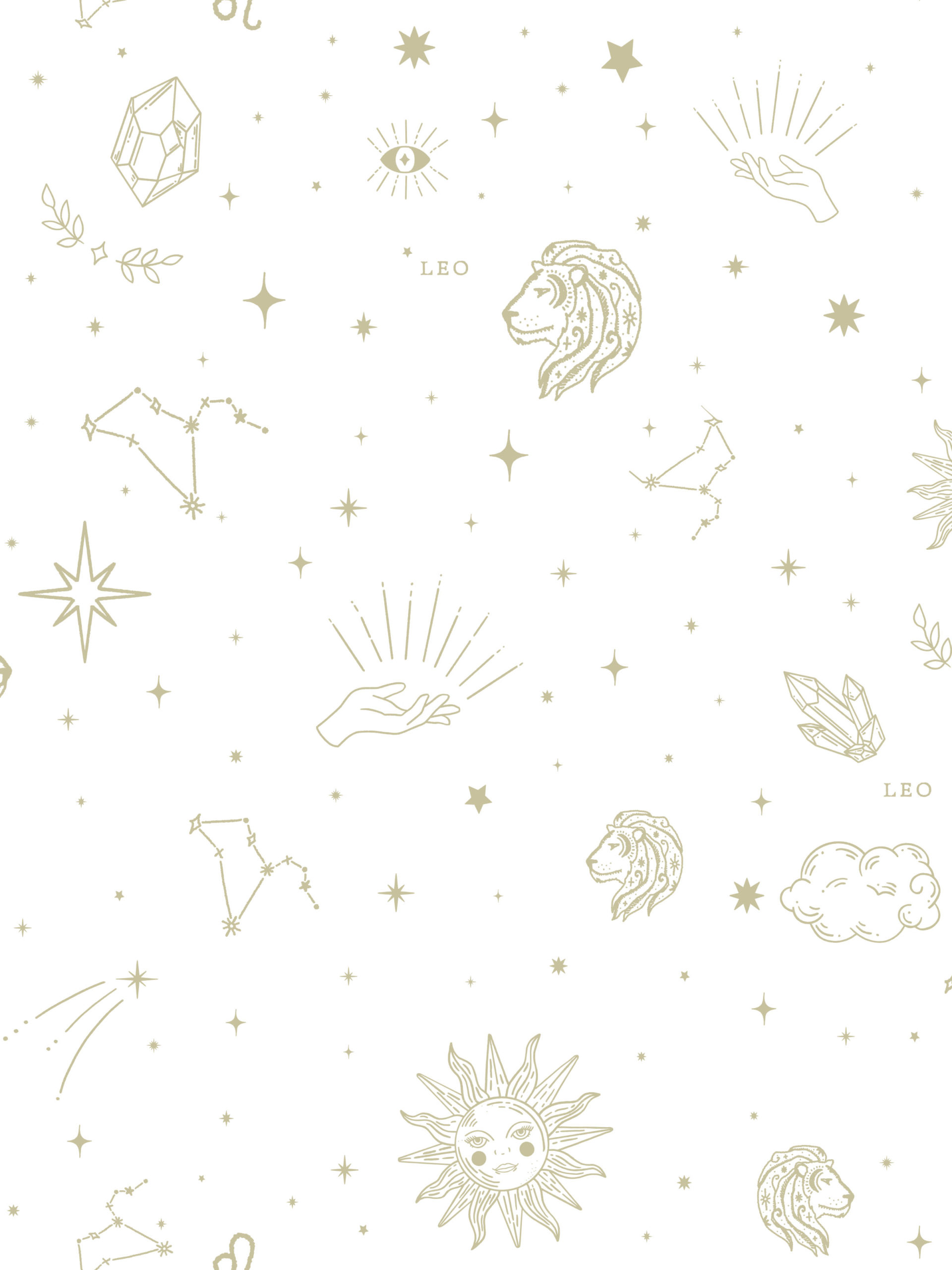 papier peint signe astro lion