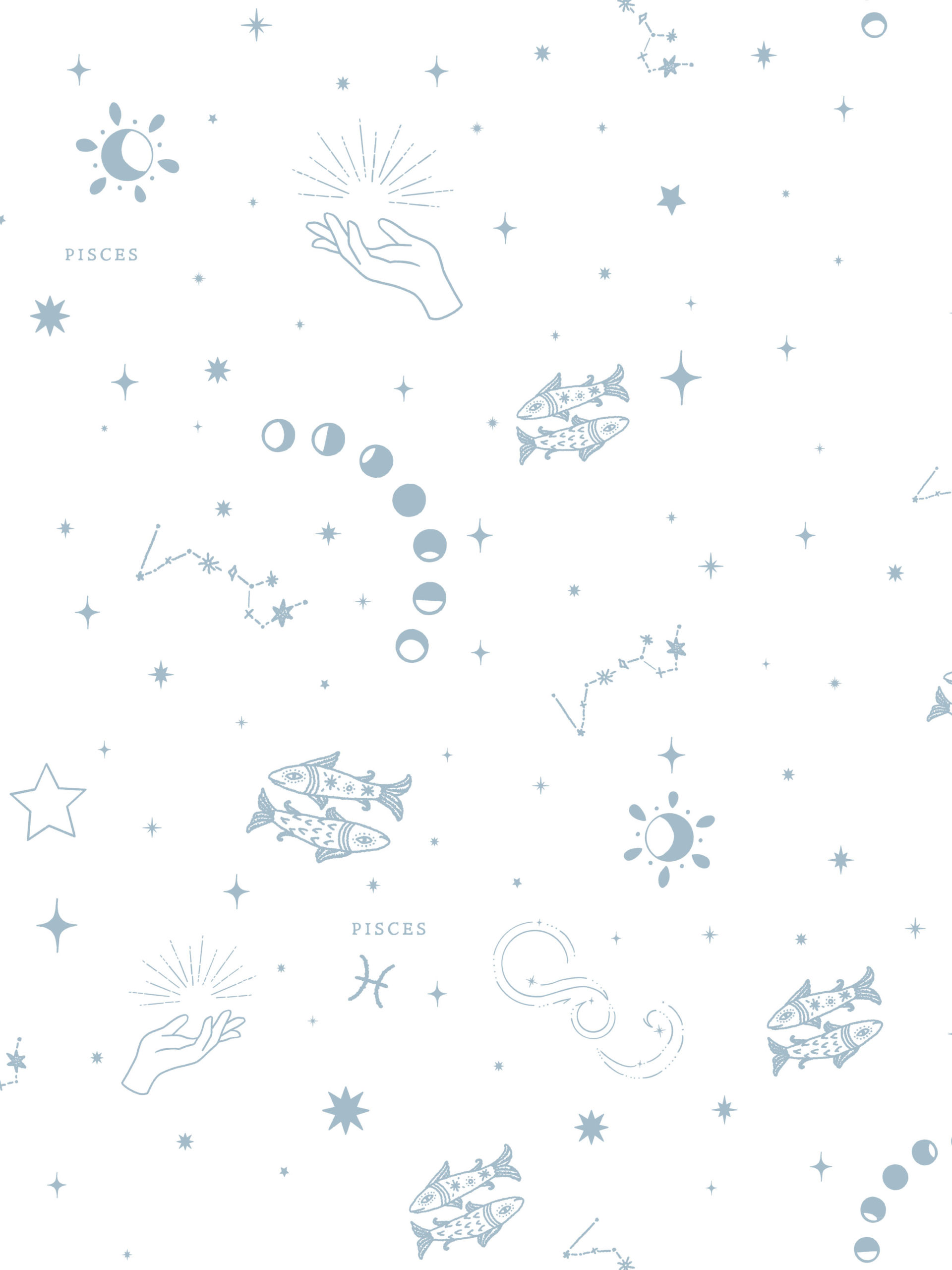 papier peint signe astro poisson