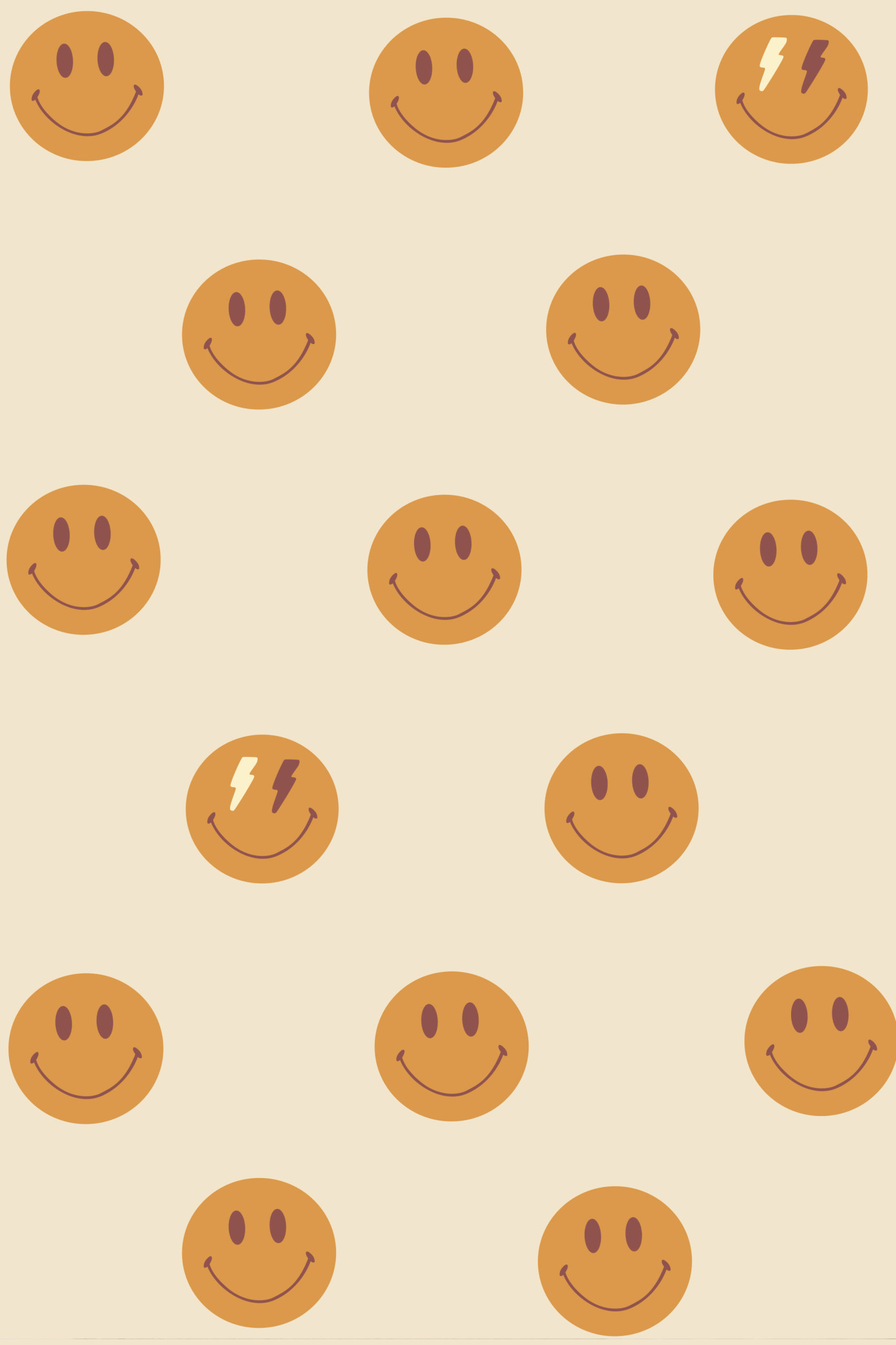 Papier peint n202 - smileys visages jaune pop motif Papier peint n202 - smileys visages jaune pop motif