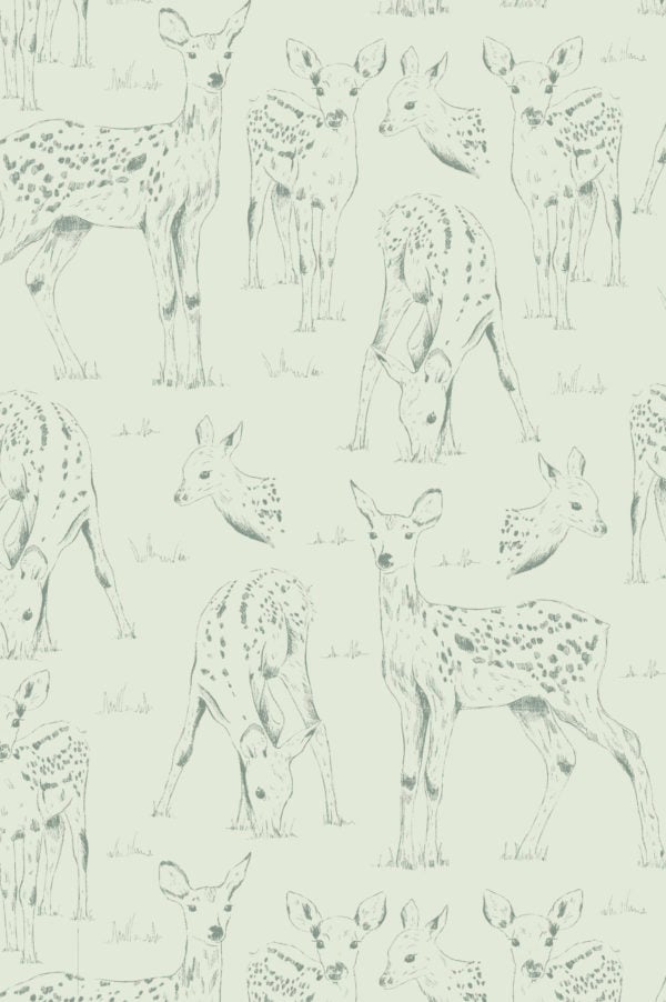 papier peint bambi verdoyant