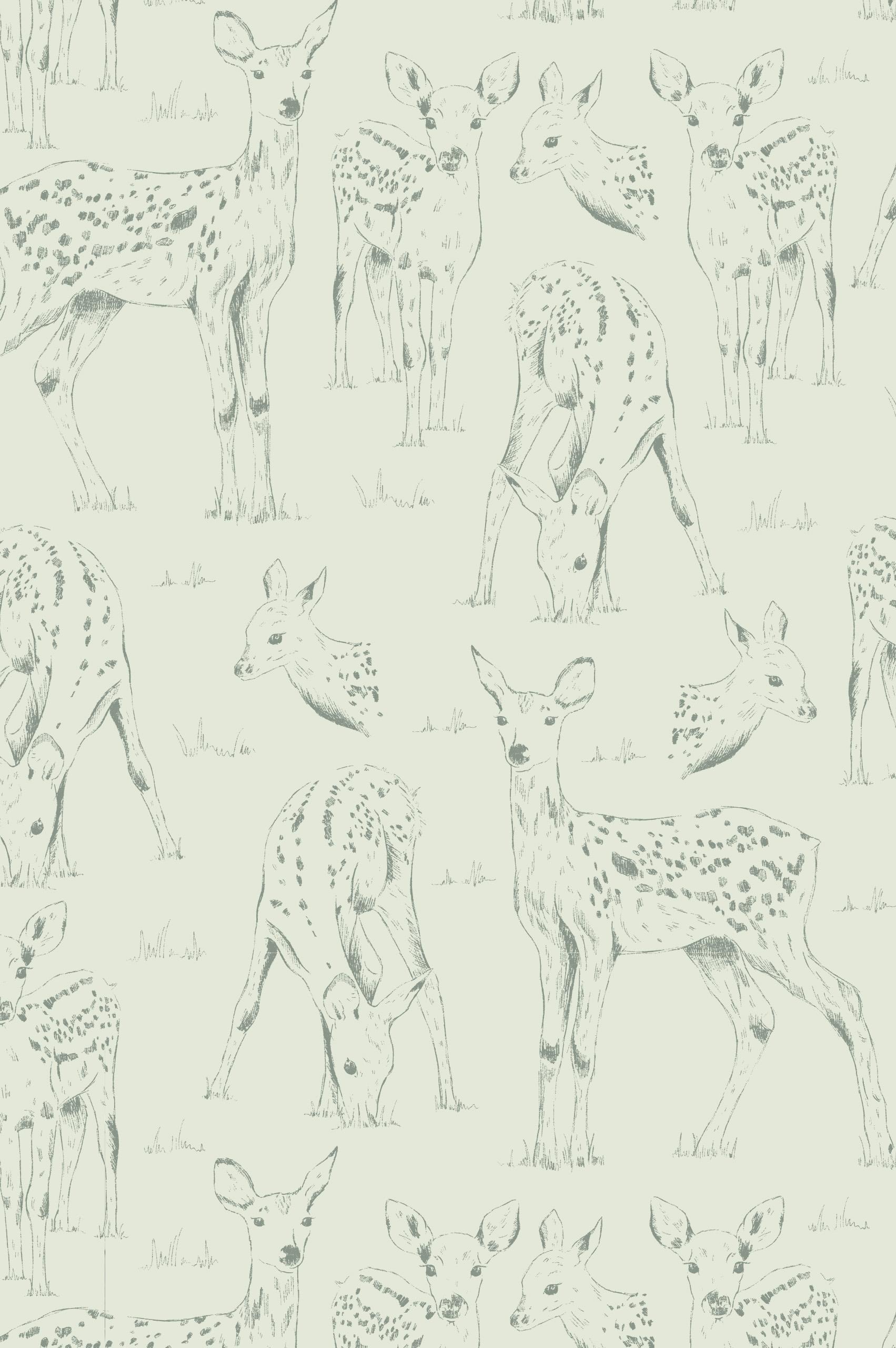 papier peint bambi verdoyant