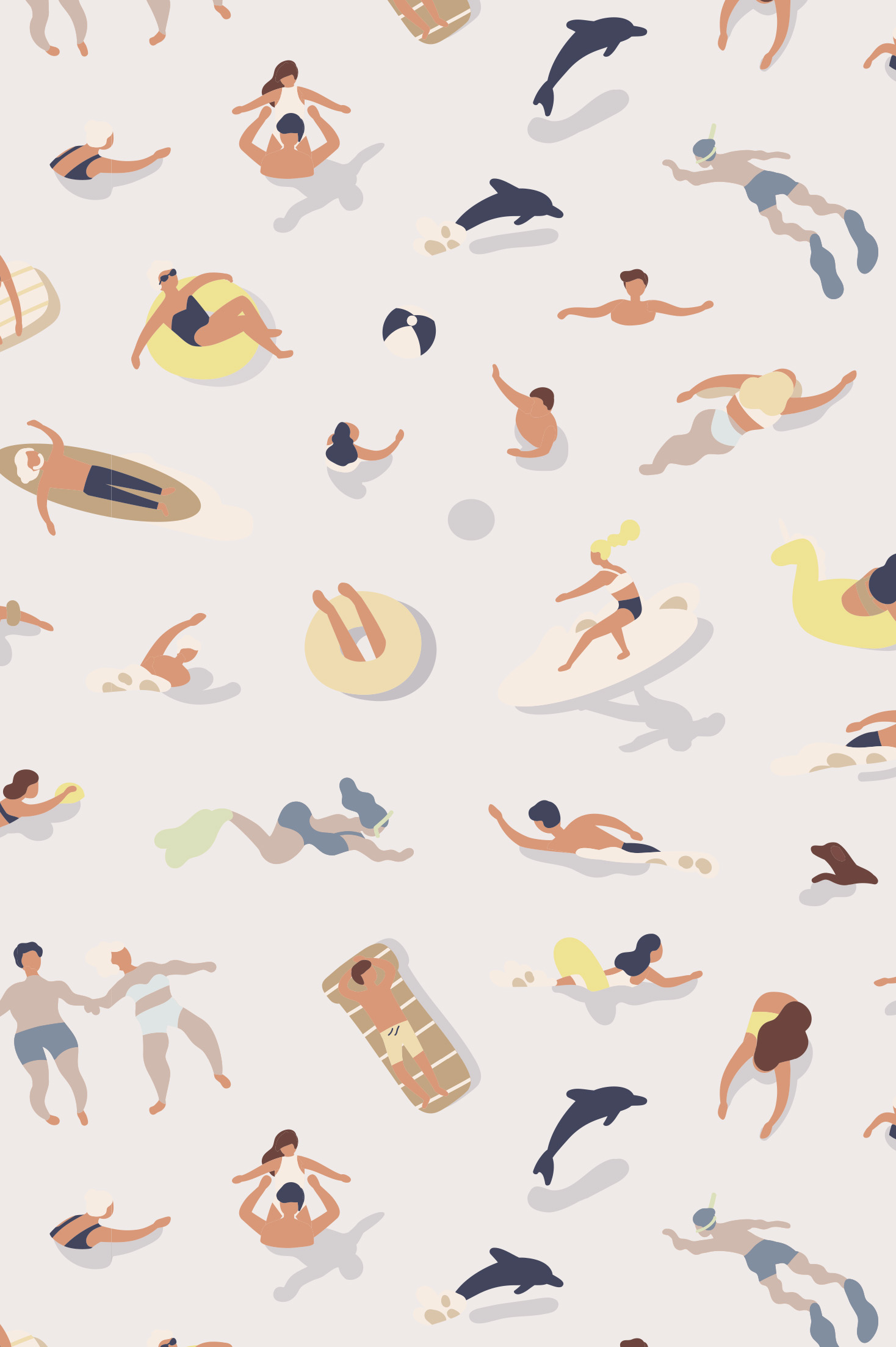 n°248 papier peint baignade