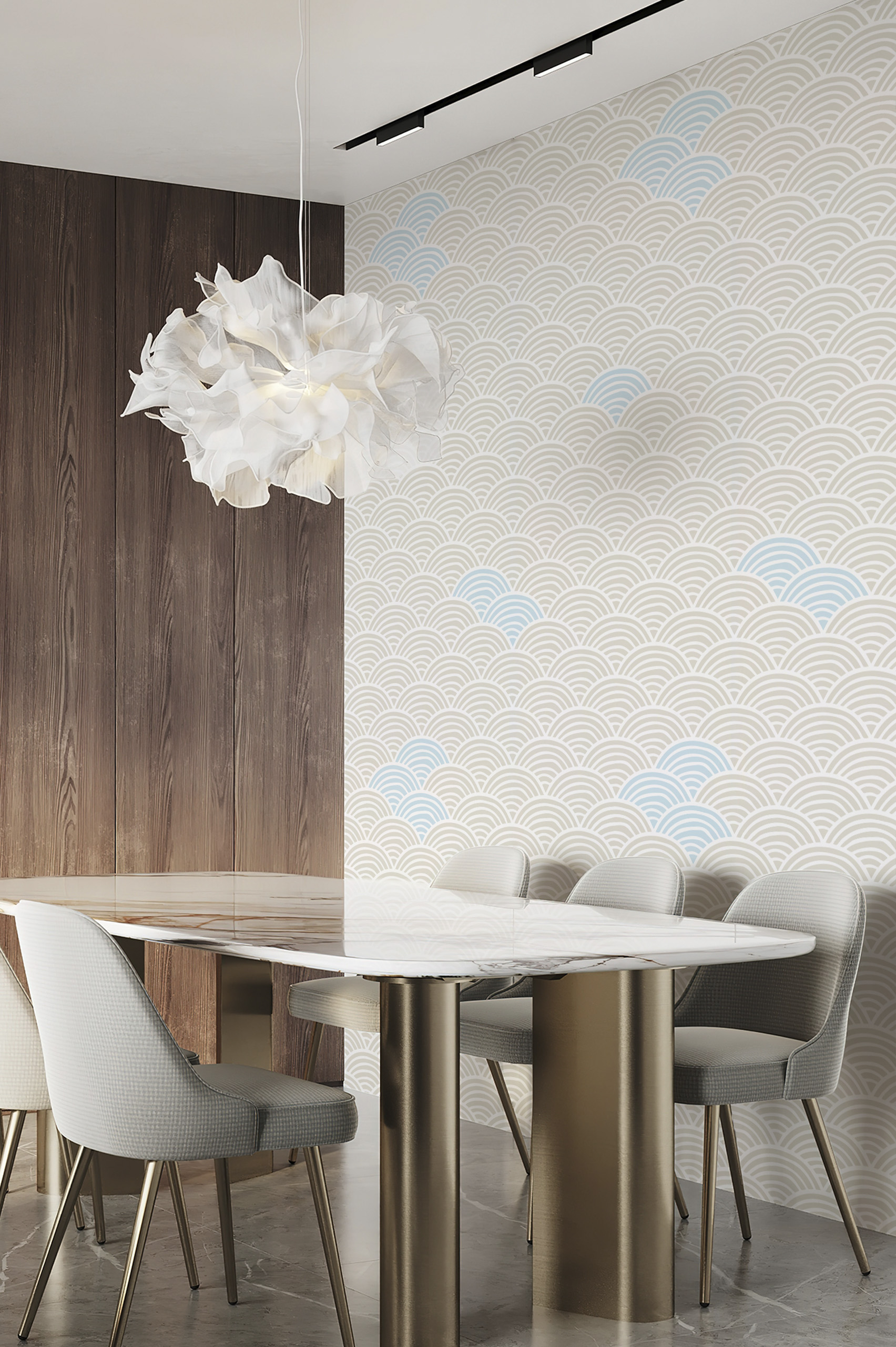 n252-2 n253 papier peint vagues de seigahia beiges