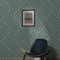 papier peint n269 Méli mélo vert salon