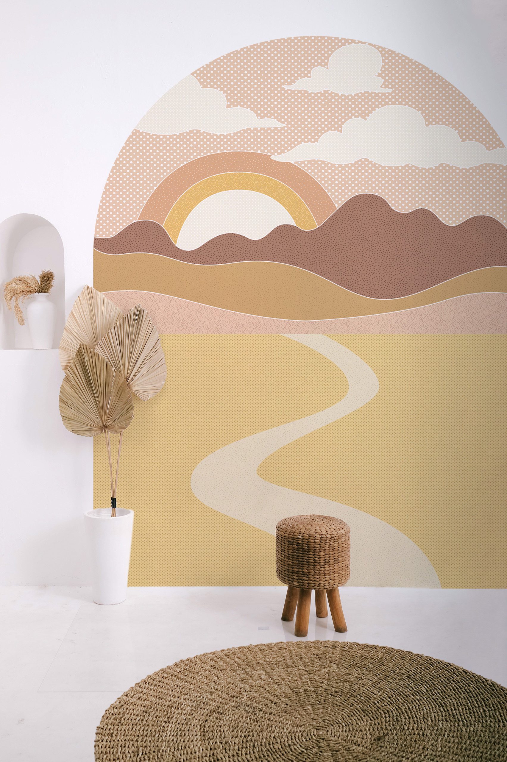 Papier peint pour créer une tête de lit : Soleil levant- Wellpapers