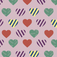 papier papier peint 297 passion coeurs multicolores fond rose motif
