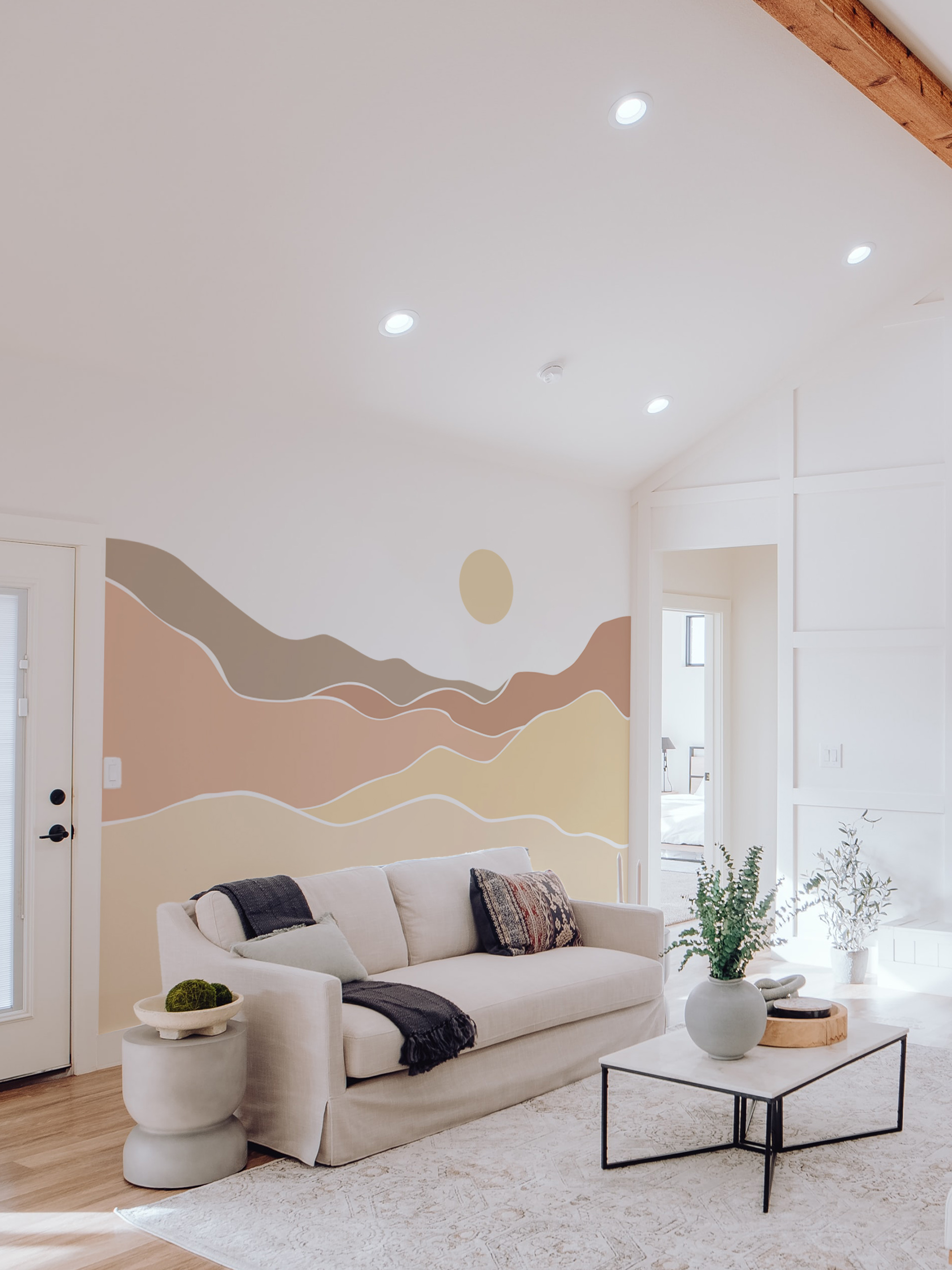 salon papier peint crepuscule de sepia nature soleil