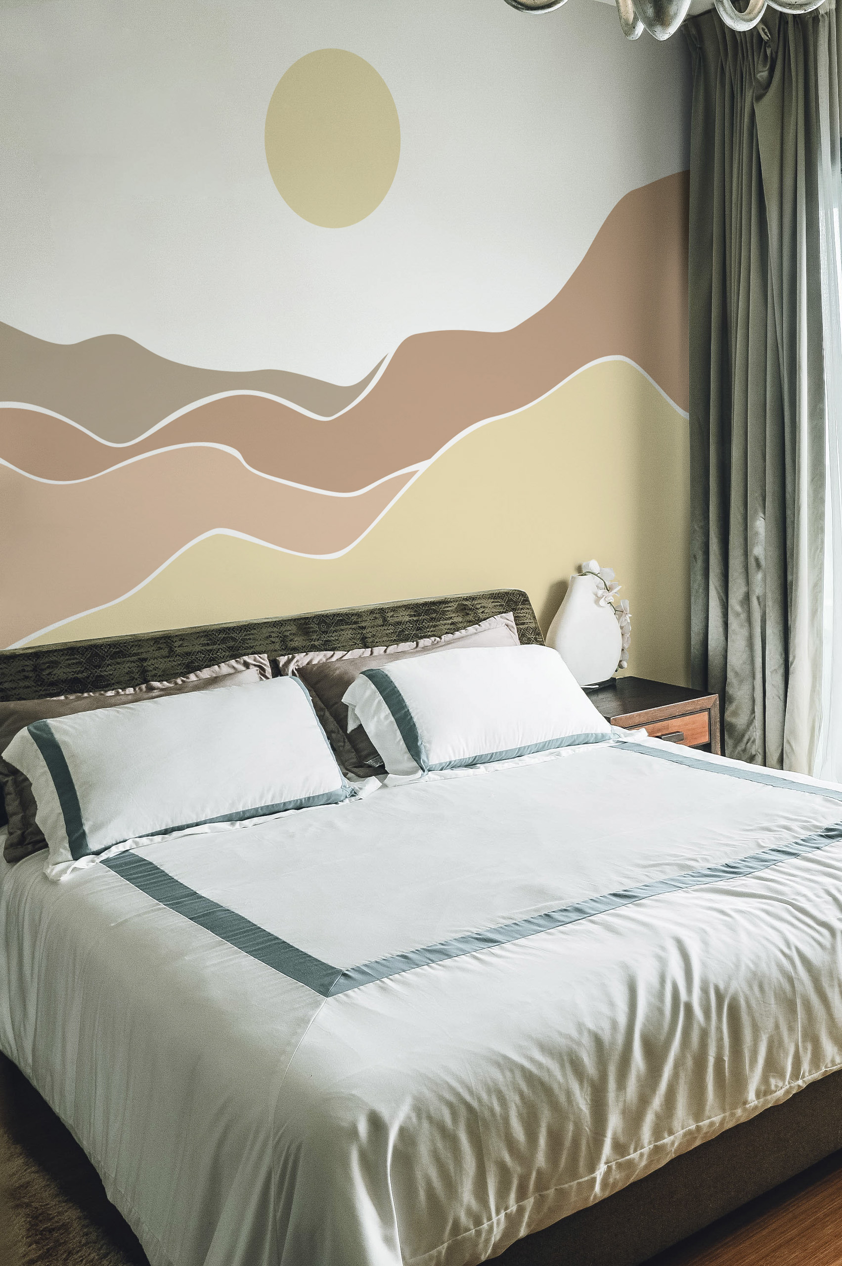 chambre papier peint crepuscule de sepia nature soleil