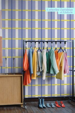 papier peint à rayures