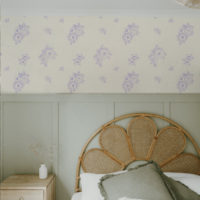 papier peint n298 fleurs sur fond à petit pois zak chambre