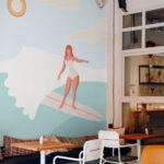 espaces publics papier peint surf panoramique vague exotique