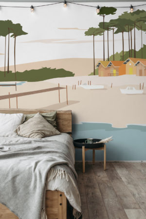 chambre papier peint panoramique mer cap ferret arcachon