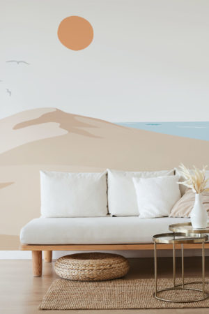 salon papier peint panoramique dune du pilat sable mer