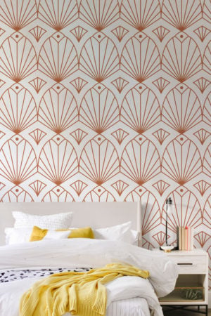 papel pintado terracota dormitorio gatsby geometric