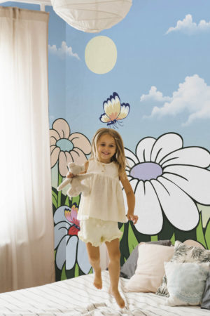 room multicolor wallpaper panoramic floral modern landscape paradise