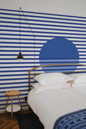 papier peint panoramique 413 bleu chambre
