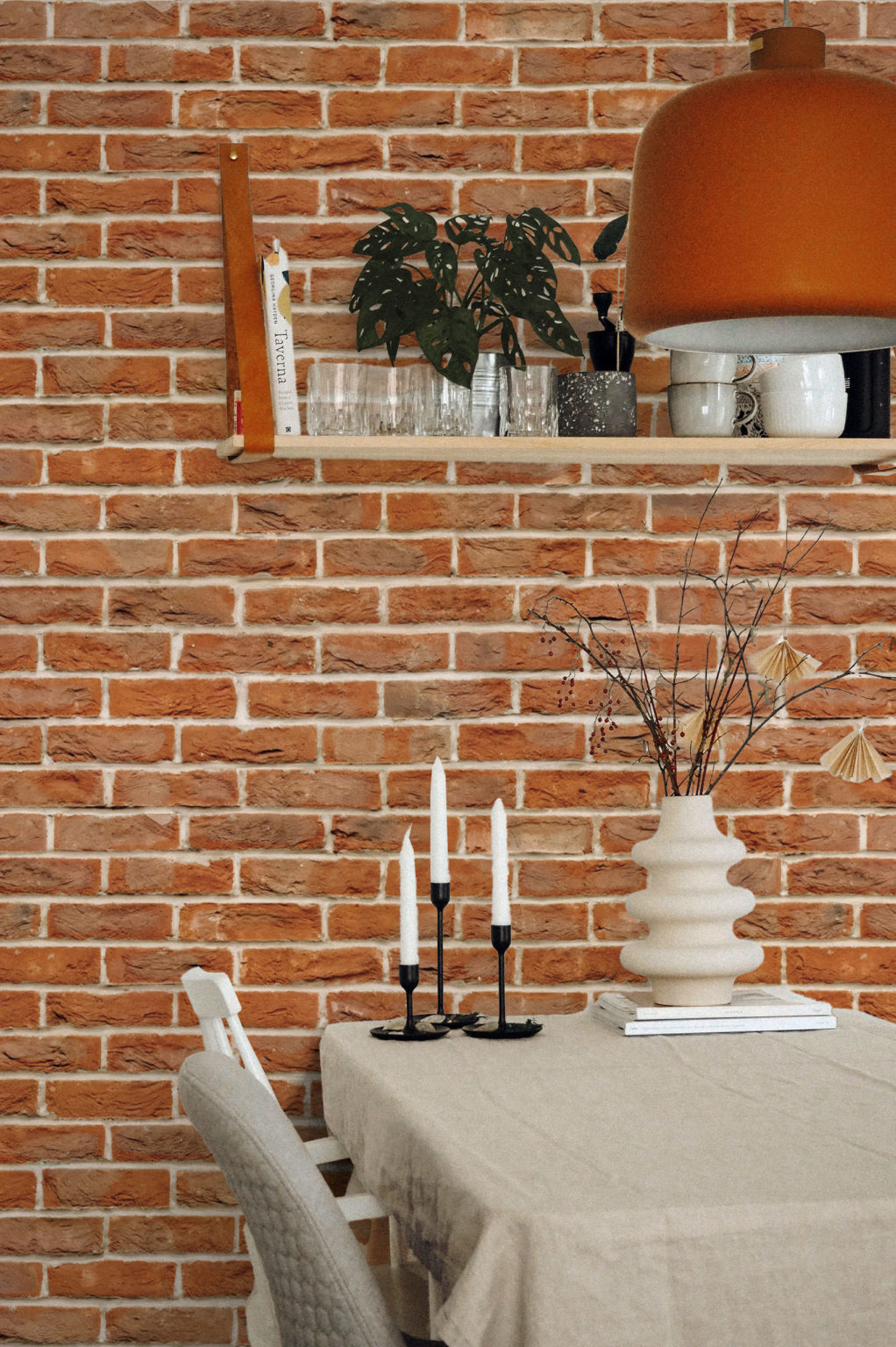 Papier Peint Terracotta Et Gris Anthracite