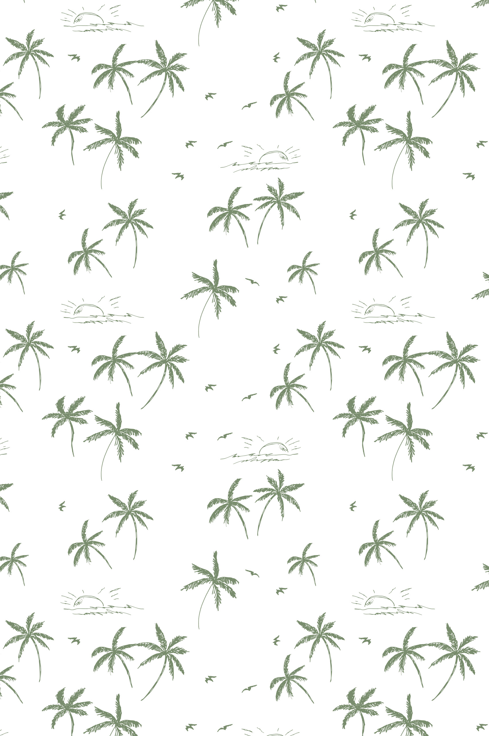 motif vert papier peint ambiance tropicale végétale exotique