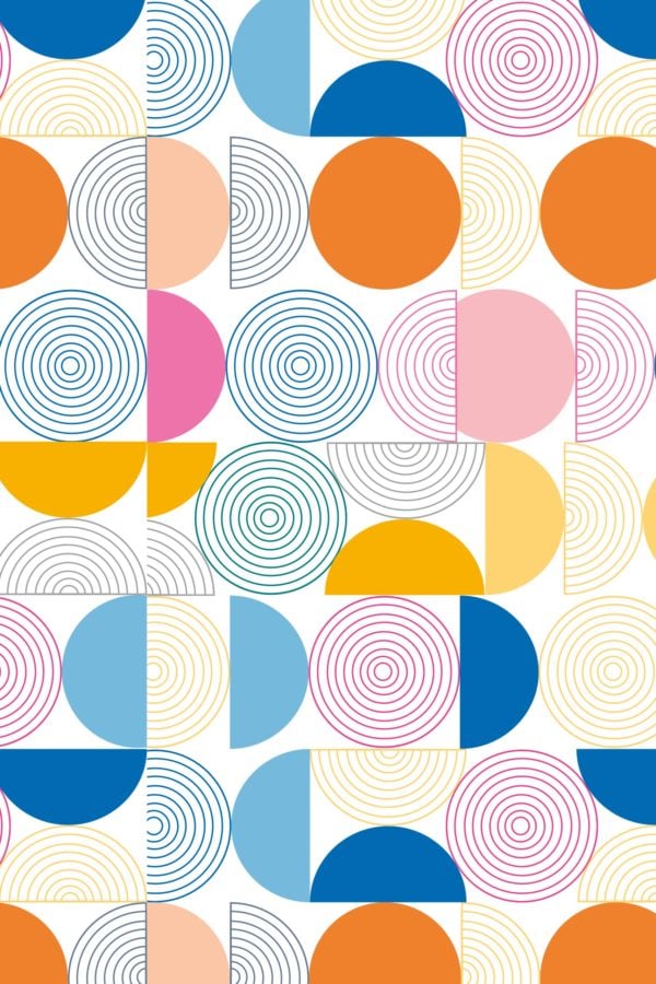 n415 papier peint géométrique multicolore motif