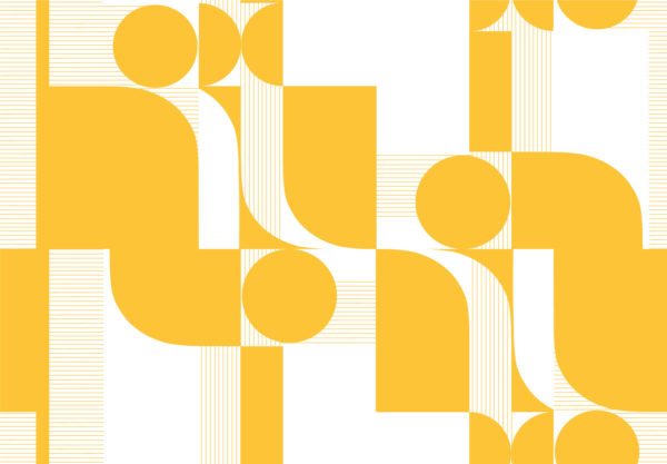 papier peint panoramique vague geometrique n420 jaune motif