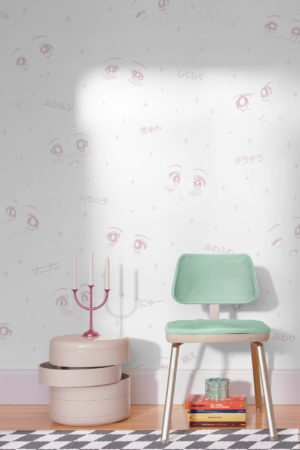 salon rose papier peint panoramique manga passion japon