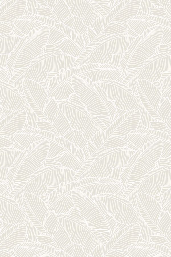 motif beige papier peint Jungle de Bananier Chic végétal